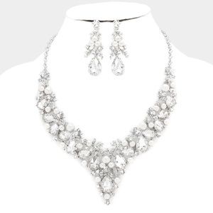Crystal Vine Necklace + Earring Set